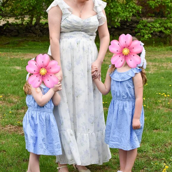 Azazie Dresses & Skirts - Azazie Anaya Dress in Blue Vintage Floral , Size A14